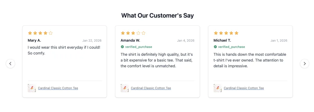 A Reviewbird customer review showcase with several review cards