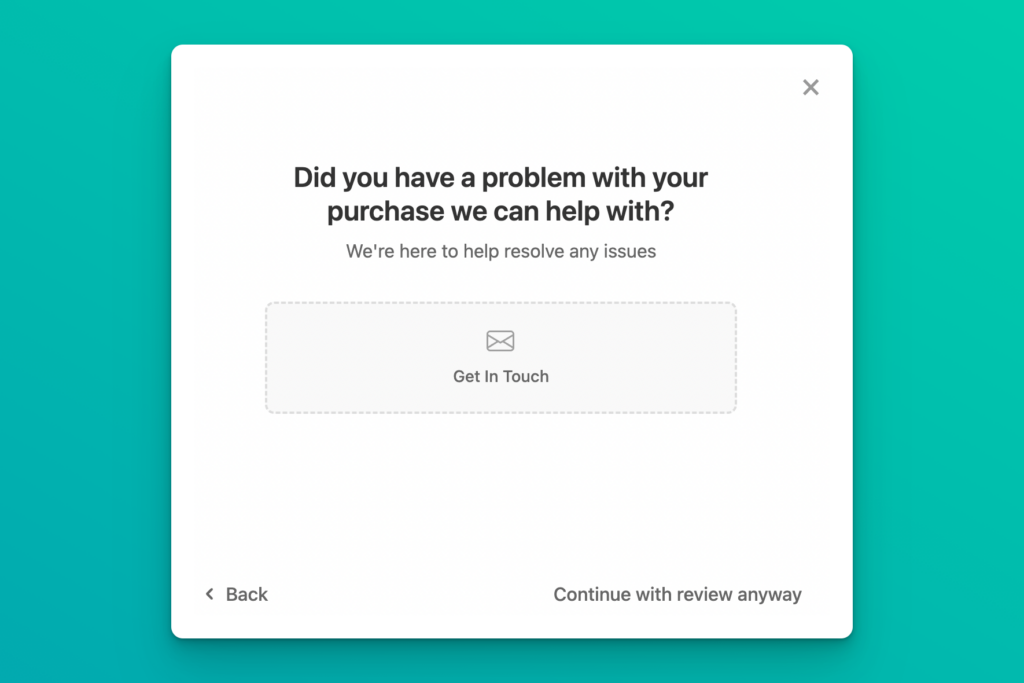 A screenshot of review triage