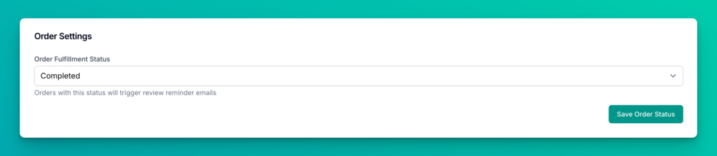 Review request fulfillment status setting